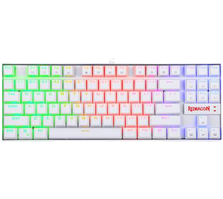 Teclado Mecanico Redragon Kumara K552 White RGB Outemu Red ESP